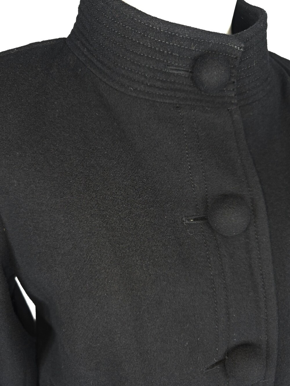 J.Crew 100% Wool Black Cropped Jacket Size 8 Quiet Luxury Old Money Classic Lux - Picture 4 of 16
